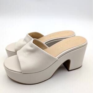 Marc Fisher LTD Forina Slide Heel Sandal Women's Chic Cream Size US7.5M EU38